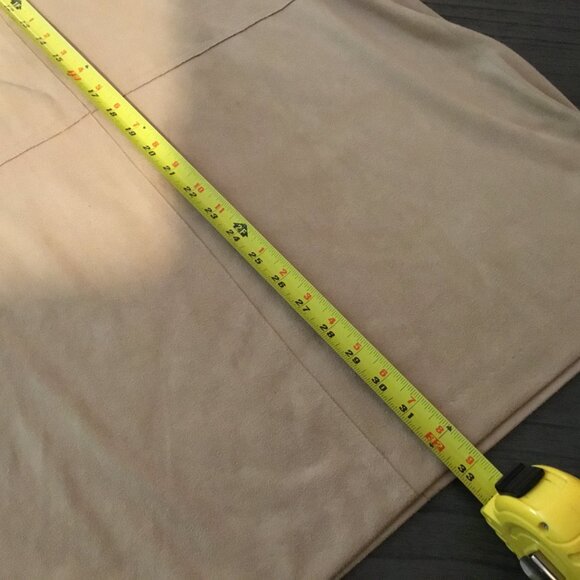 Vintage Finity Faux Suede Midi Skirt Camel Tan XL – Y2K Quiet Luxury Minimalist - Picture 8 of 8